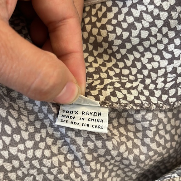 Moods by Krizia Vintage Pleated Skirt Size 14 Rayon Pattern - Picture 3 of 7